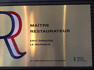Eric Giraudo Le Marsala, Maître Restaurateur